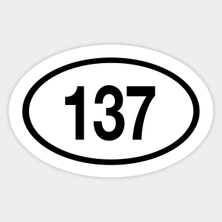 The Mysterious 137 Marathon Sticker